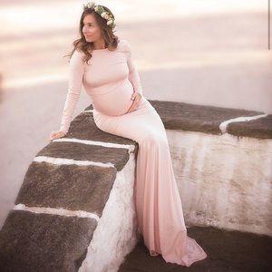 Sew Trendy Krysten Maternity Gown - Blush